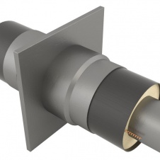 Неподвижная опора Мст.09г2с, ГОСТ 8732-78/8731-74 219х6,0-2(355)-ППУ-ПЭ (L=1500 мм)